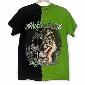 Motley Crue Dr. Feelgood Split Dye Green Black Rock Band Medium Graphic T-Shirt